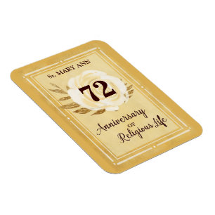 Imán Aniversario del personalizable de la monja de la v