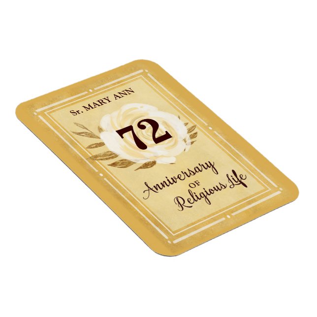 Imán Aniversario del personalizable de la monja de la v (Lado Derecho)