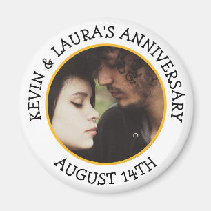 Imán Aniversario Fecha de Aviso Personalizado Magnet