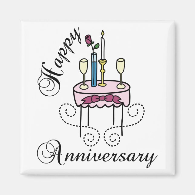 Imán Aniversario feliz (Frente)