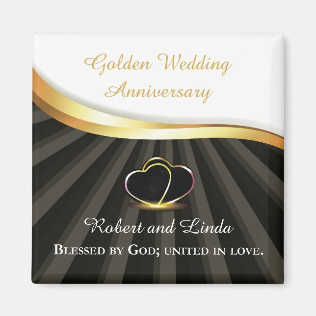 Imán Aniversario religioso Boda de Oro 50 (Frente)
