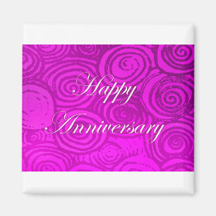 Imán Aniversario Swirls Pink