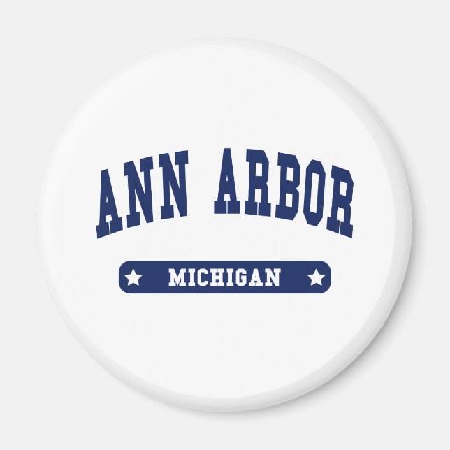 Imán Ann Arbor Michigan College Style t camisetas (Frente)