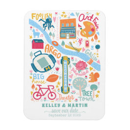 Imán Ann Arbor Michigan Save The Date