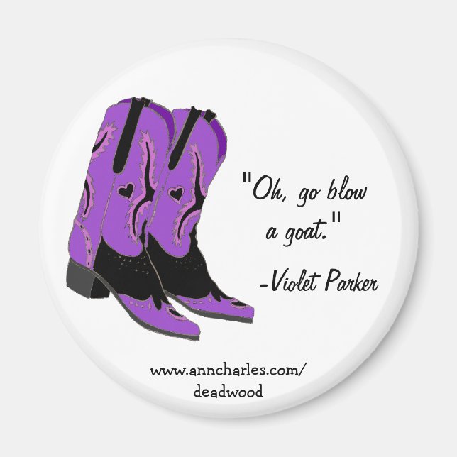 Imán Ann Charles Deadwood Magnets Violet Parker Citas (Frente)