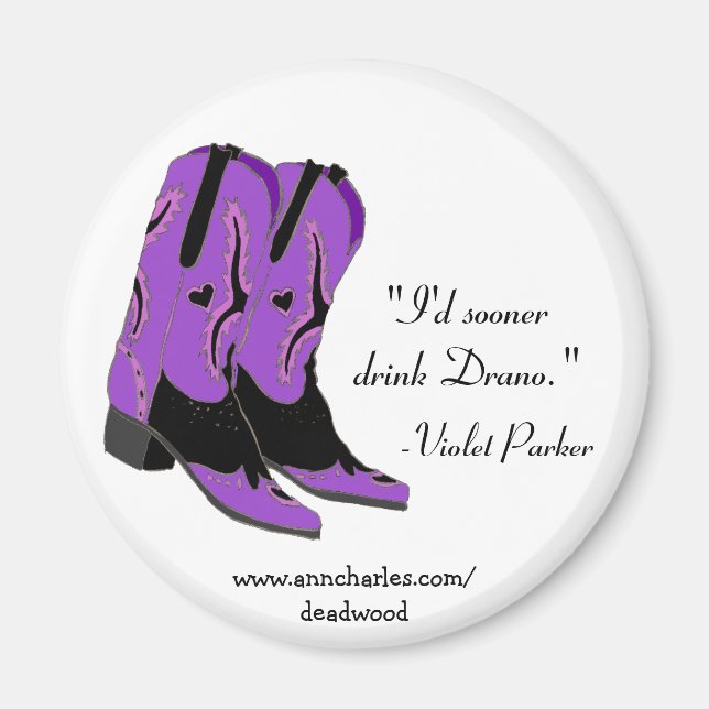 Imán Ann Charles Deadwood Magnets Violet Parker Citas (Frente)