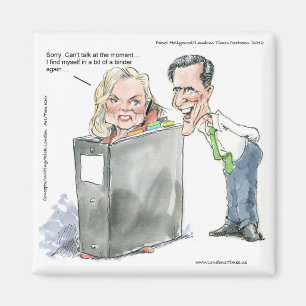 Imán Ann Romney en un archivador Regalos divertidos Cam