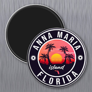 Imán Anna Maria isla Florida Beach Retro Souvenir