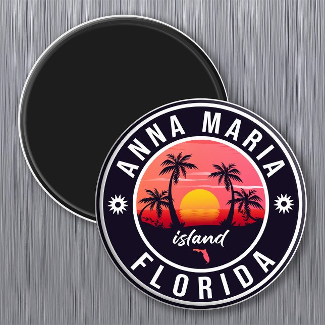 Imán Anna Maria isla Florida Beach Retro Souvenir (Subido por el creador)