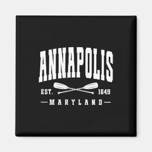 Imán Annapolis Maryland Est. 1649 Remos Cruzados Vela