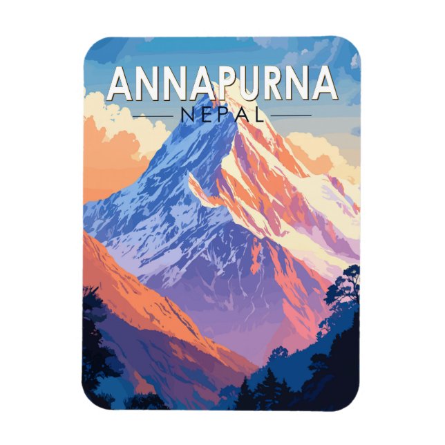 Imán Annapurna Nepal Viajes de arte (Vertical)