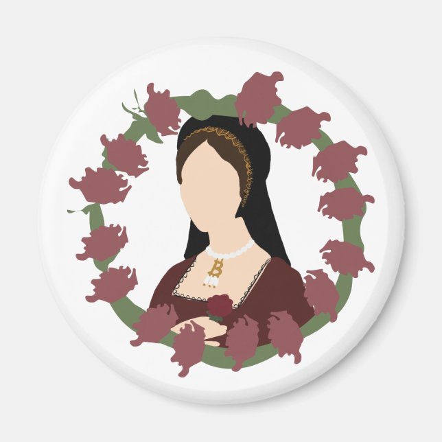 Imán Anne Boleyn Round Magnet (Frente)