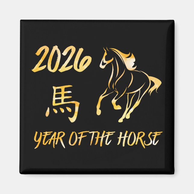 Imán Año 2026 del Caballo (Frente)