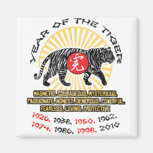 Imán Año de las calidades del tigre