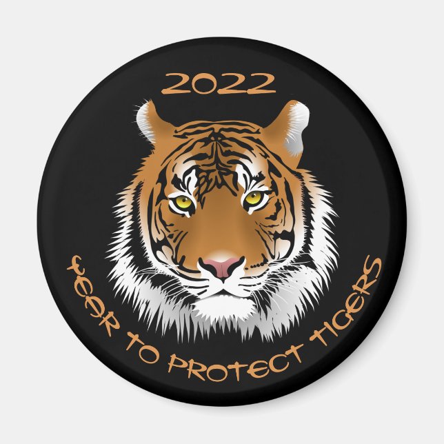 Imán Año de protección de los tigres 2022 (Frente)
