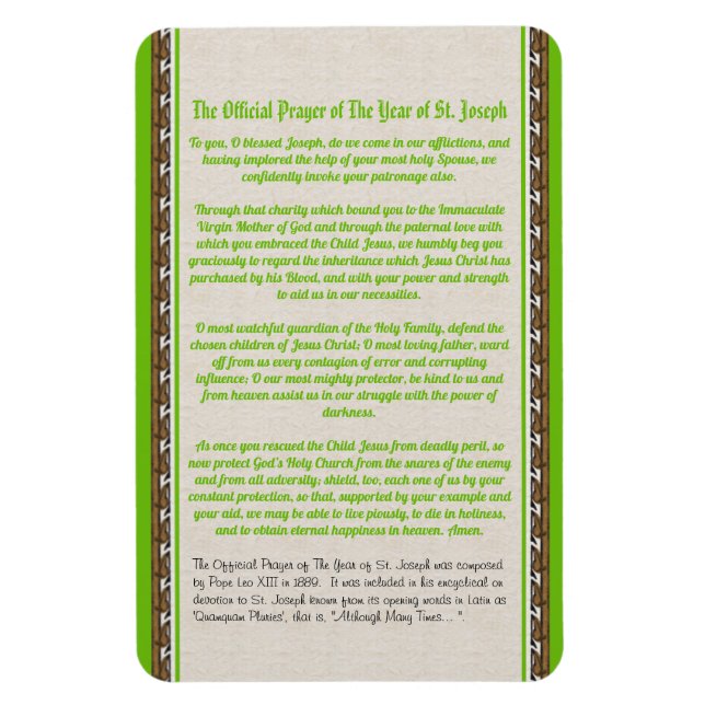 Imán Año de San José (M 036) - Oración 1 (Vertical)