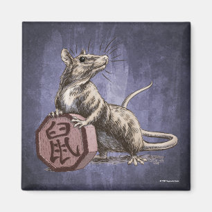 Imán Año del arte chino del zodiaco de la rata