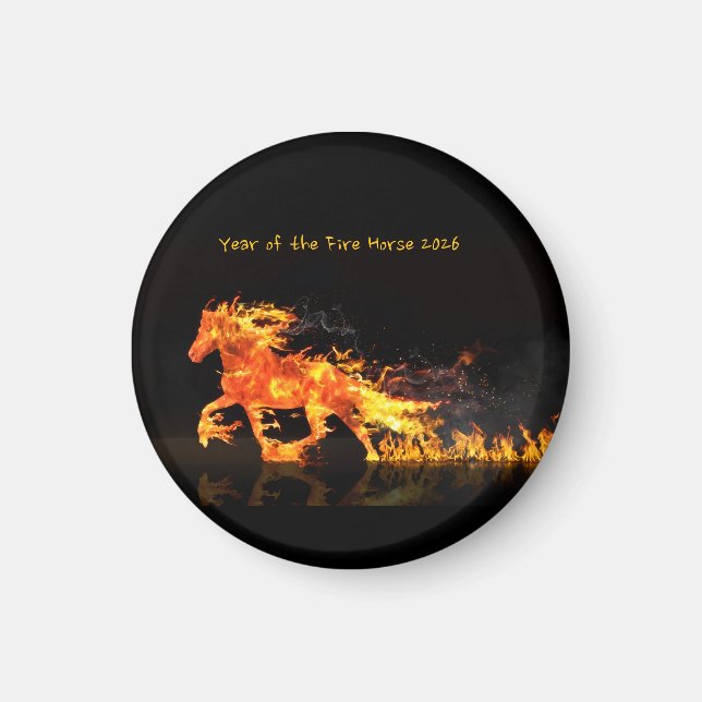 Imán Año del Caballo 2026 (Caballo de Fuego} (Frente)