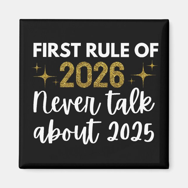 Imán Año nuevo 2026 Divertido  (Frente)