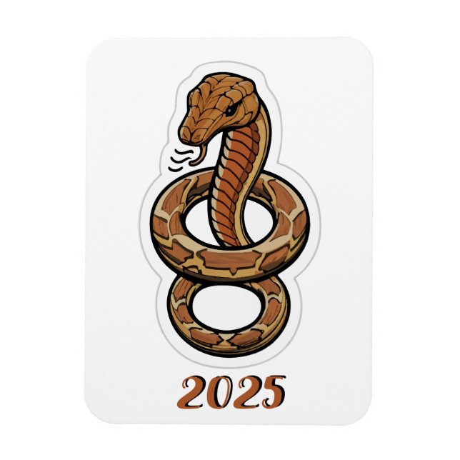 Imán Año Nuevo Chino De La Serpiente 2025 (Vertical)