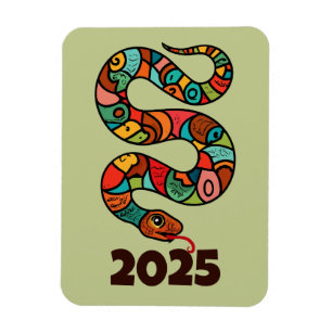 Imán Año Nuevo Chino De La Serpiente Madera 2025