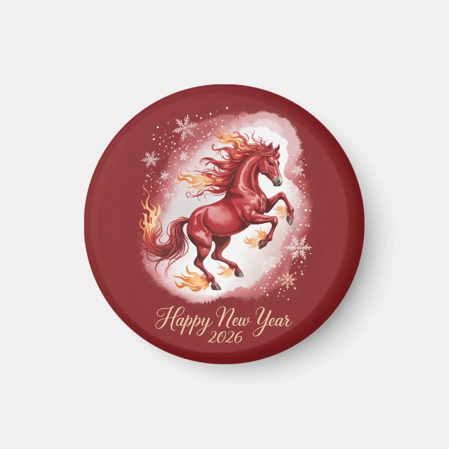 Imán Año Nuevo Chino del Caballo 2026 (Frente)