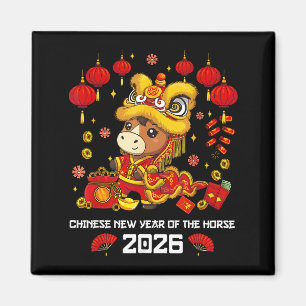 Imán Año Nuevo Chino del Caballo 2026 Baile del León Li