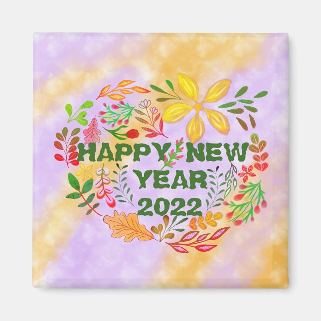 IMÁN AÑO NUEVO FELIZ PERSONALIZADO 20XX (Frente)