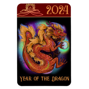 Imán Año Zodiaco Chino del Dragón Año Nuevo 2024