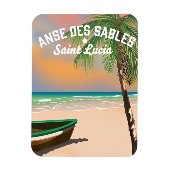 Imán Anse Des Sables Santa Lucía (Vertical)