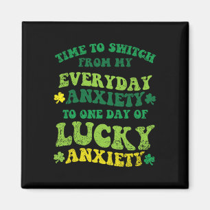 Imán Ansiedad Afortunada Día de San Patricio Shamrock C