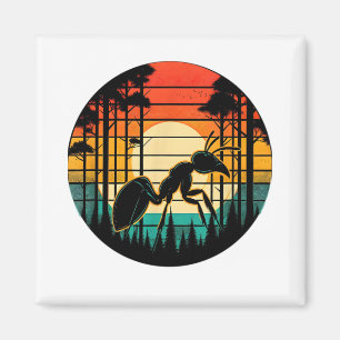 Imán Ant Retro Sunset Vintage colorida Hormiga Insecto 