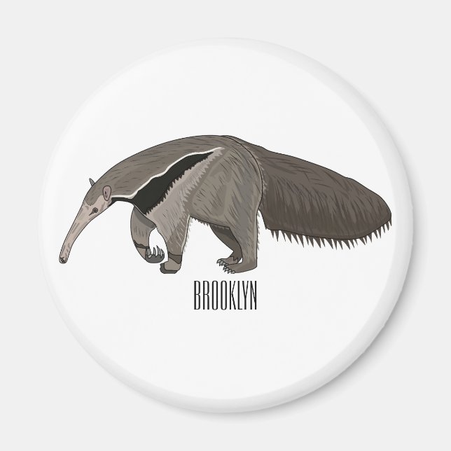 Imán Anteater personalizado ilustracion (Frente)