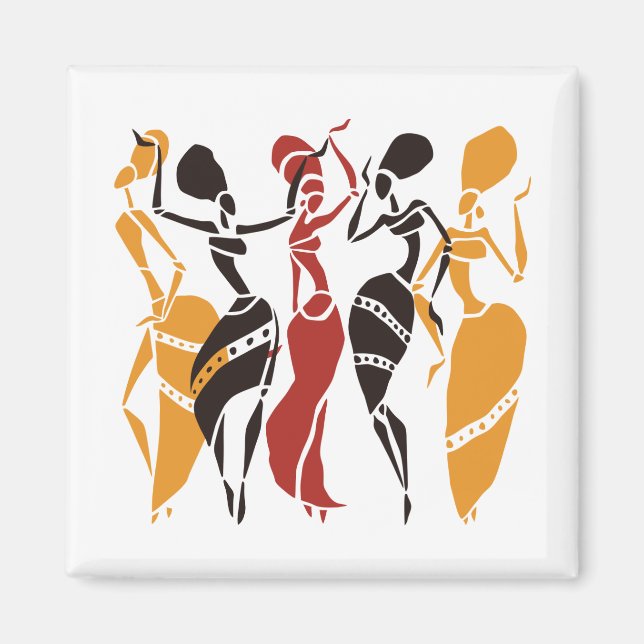 Imán Antecedentes de bailarines africanos ilustrados (Frente)