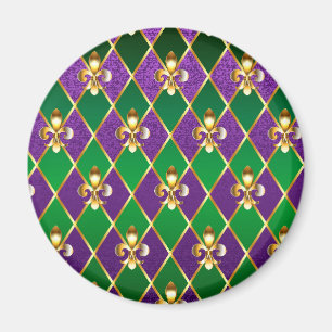 Imán Antecedentes de joyas Mardi Gras