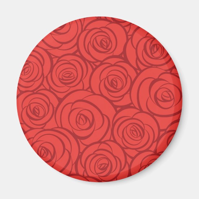 Imán Antecedentes de las rosas rojas abstractas (Frente)