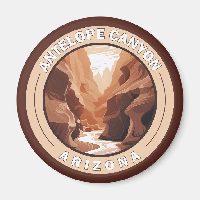 Imán Antelope Canyon Arizona Insignia retro (Frente)