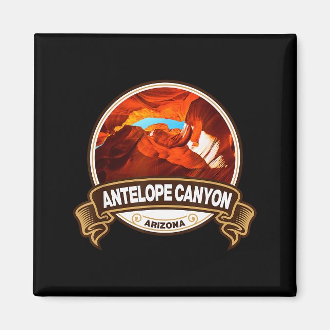 Imán Antelope Canyon Arizona Landmark Badge Vintage  (Frente)