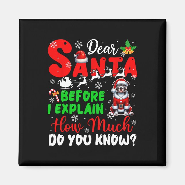 Imán Antes De Explicar Cuánto Sabes De Xmas Pit Bull O (Frente)