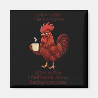Imán Antes del café después del café divertido humor de