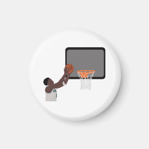 Imán Anthony edwar pone la pelota en la canasta