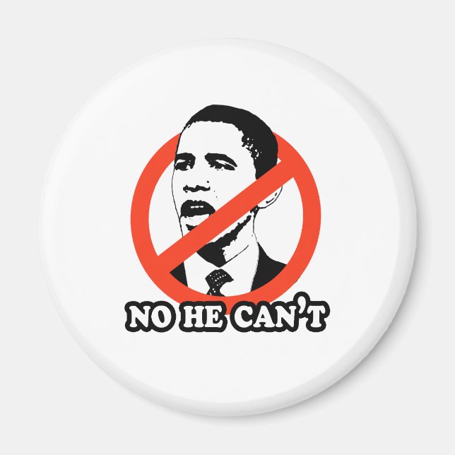 IMÁN ANTI-OBAMA / NO, NO PUEDE CAMISEAR (Frente)