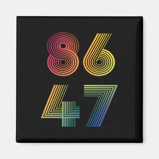 Imán Anti Trump 8647 86 47 Encender a 47 presidente ant (Frente)