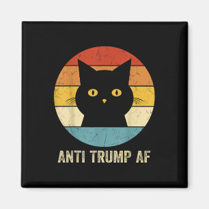 Imán Anti Trump Af Tee Retro Gracioso Anti Trump Cat