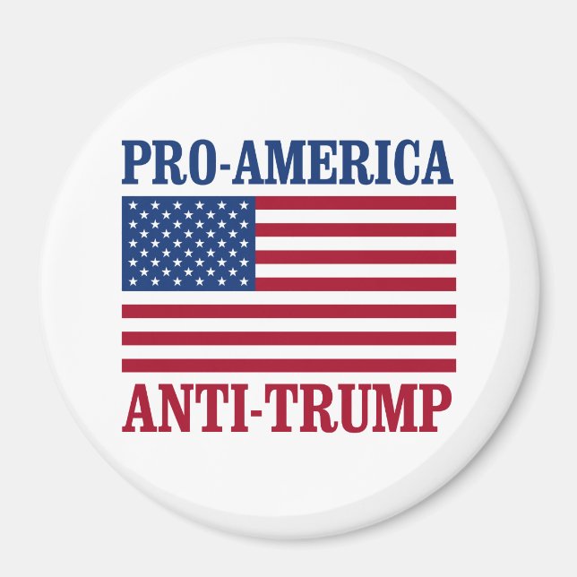 Imán Anti Trump pro-Estados Unidos - Anti-Trump - (Frente)