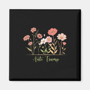 Imán Anti-Trump Resiste Floral Botánico Liberal Activis