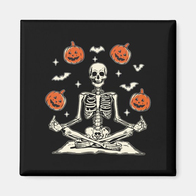 Imán Anti Trump Skeleton Halloween Long Sleeve  (Frente)