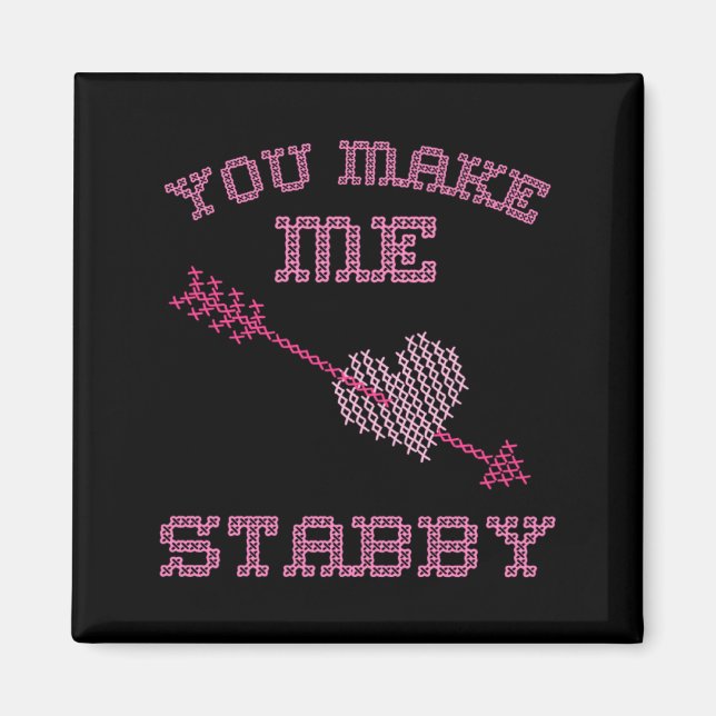 Imán Anti Valentine Ugly Valentines Day Feeling Stabby  (Frente)