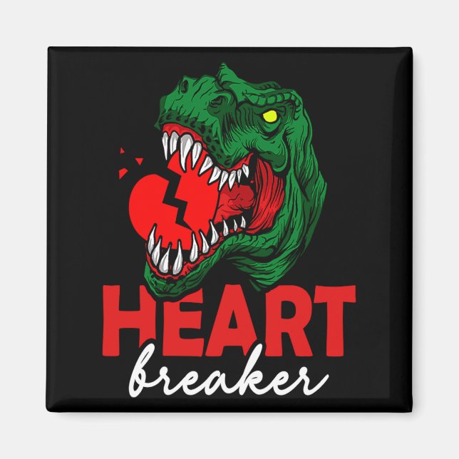 Imán Anti Valentines Day Single Heart Breaker T Rex Di  (Frente)