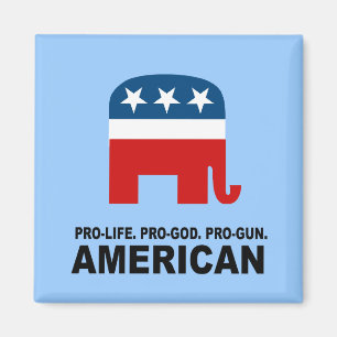 Imán Antiabortista. Favorable-Dios. Americano del